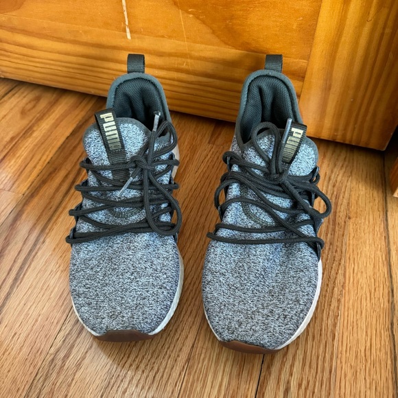 Puma | Shoes | Puma Green And Gray Kids Sneakers Size 5 Equal To Womens ...